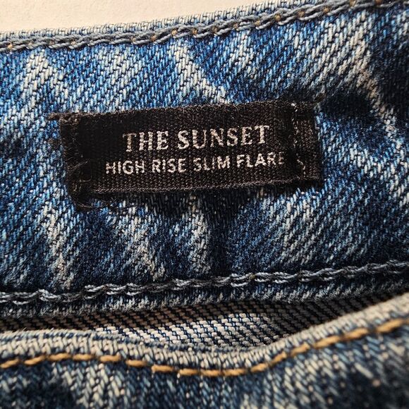 Rails The Sunset Jeans Sz 27 High Rise Ankle Flare Slim Fit Medium Wash Denim - Picture 7 of 13